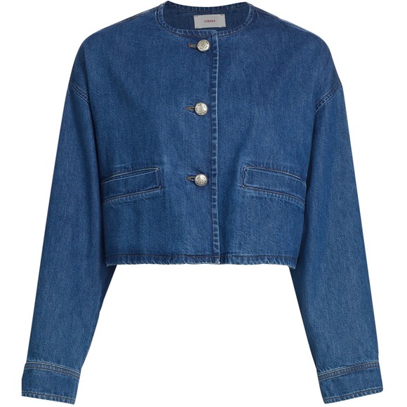XiRENA Jackets & Blazers - Xirena Paley Cropped Denim Boxy Oversized Jacket-Blue Jay-Womens Sze S-NWOT $345